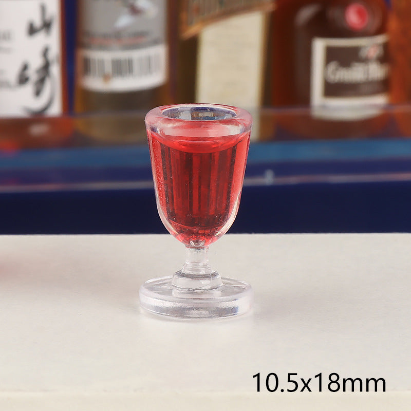 Wholesale Miniature Food Play Mini Red Wine Glass Accessories